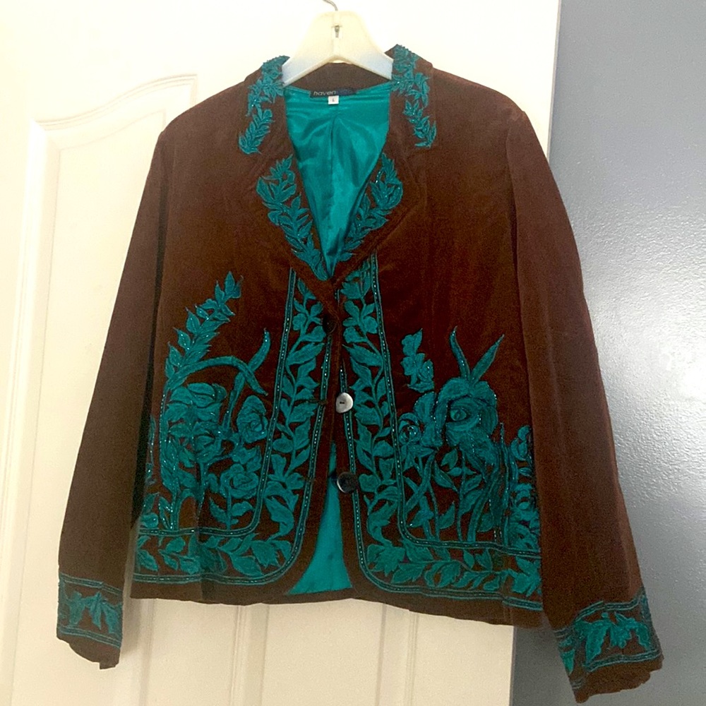 Brown Haven  Bleu Large women jacket  no tag but new